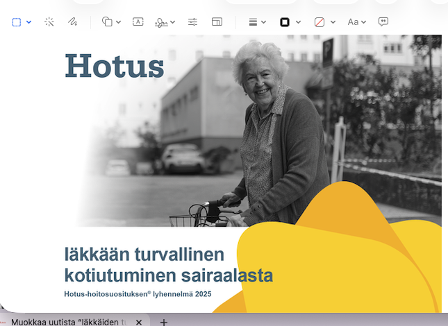 Iäkkään turvallinen kotiutuminen sairaalasta-opas